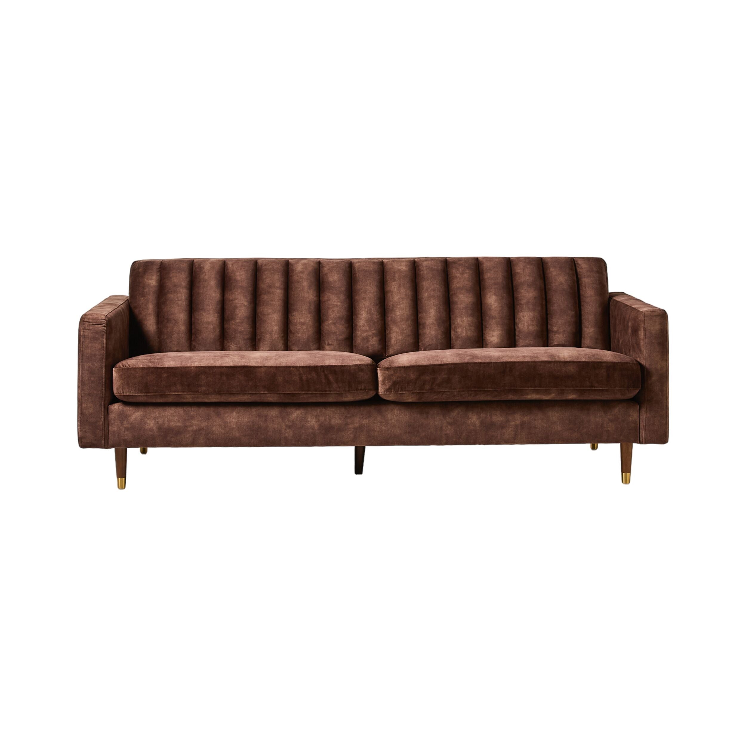 Stitch 3 Seater Sofa Haven Chocolate