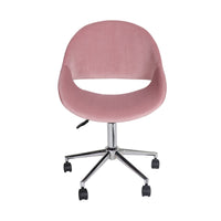 Kip Velvet Desk Chair Dusty Pink