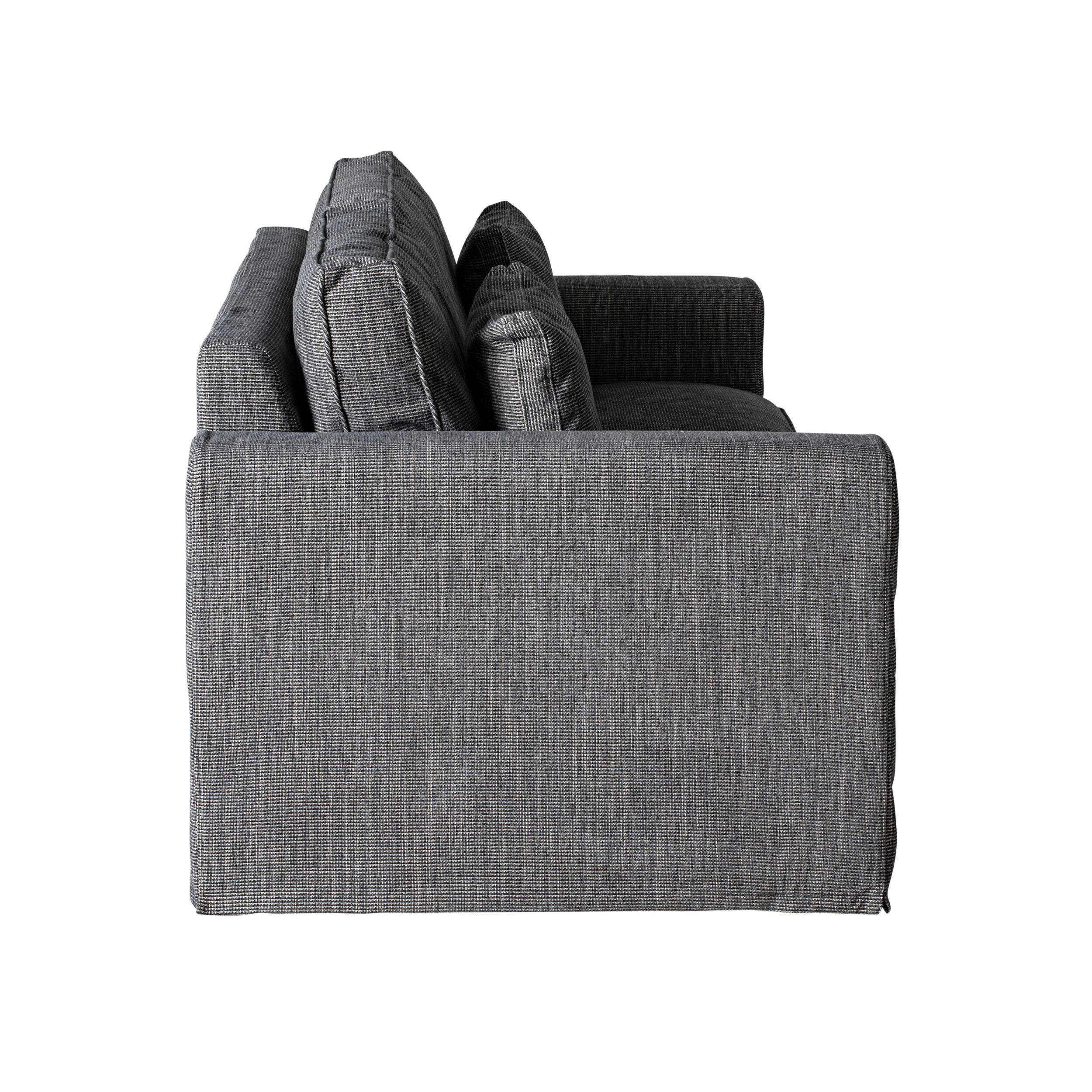Huxley 2.5 Seater Linen Weave Sofa Charcoal Grey Custom C-001