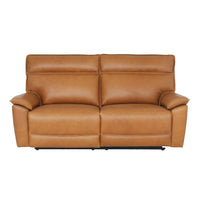 Dillon 3 Seater Leather Recliner Dakota Light Chestnut