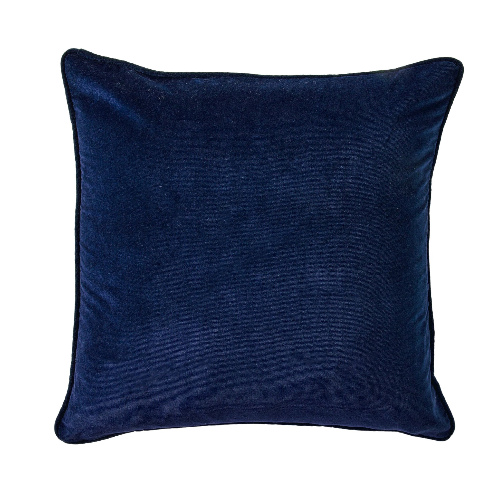 Hervey Cotton Velvet Cushion Navy 45x45cm