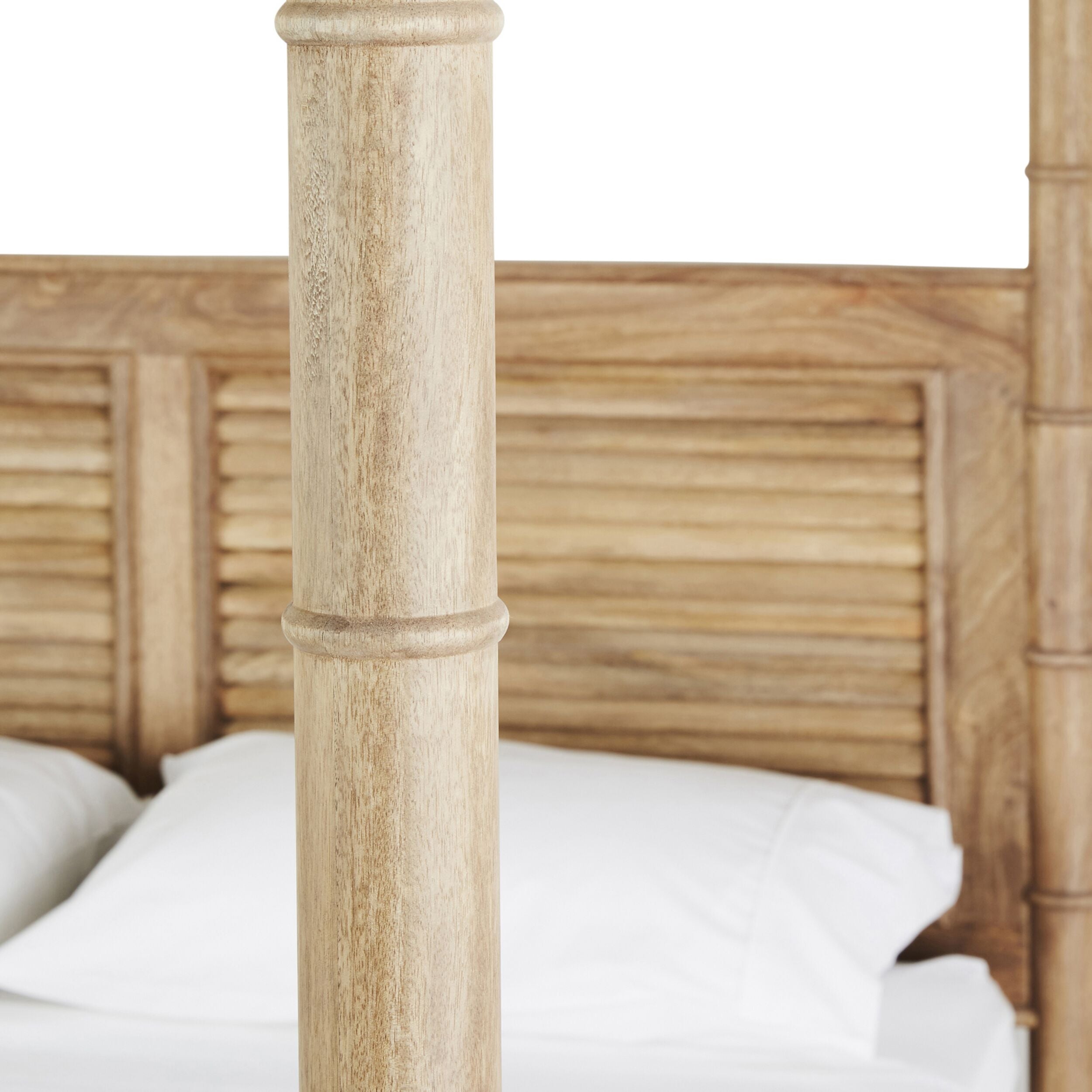 Hampton Mango Wood King Canopy Bed (NZ Super King)