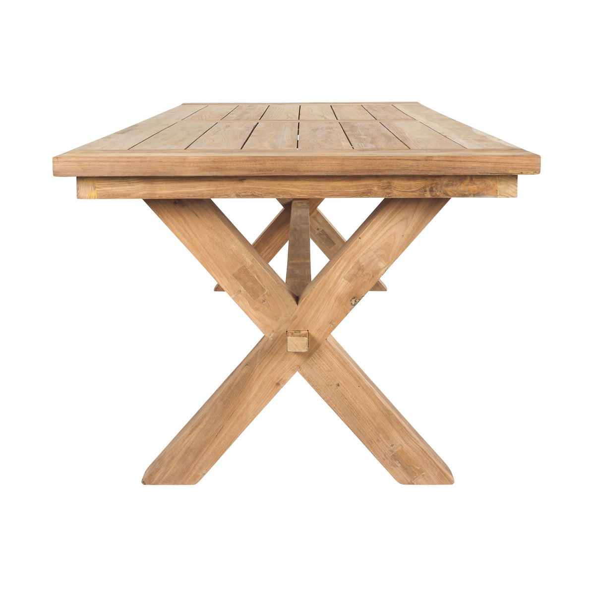Reclaimed Teak Cross Leg Dining Table 260cm