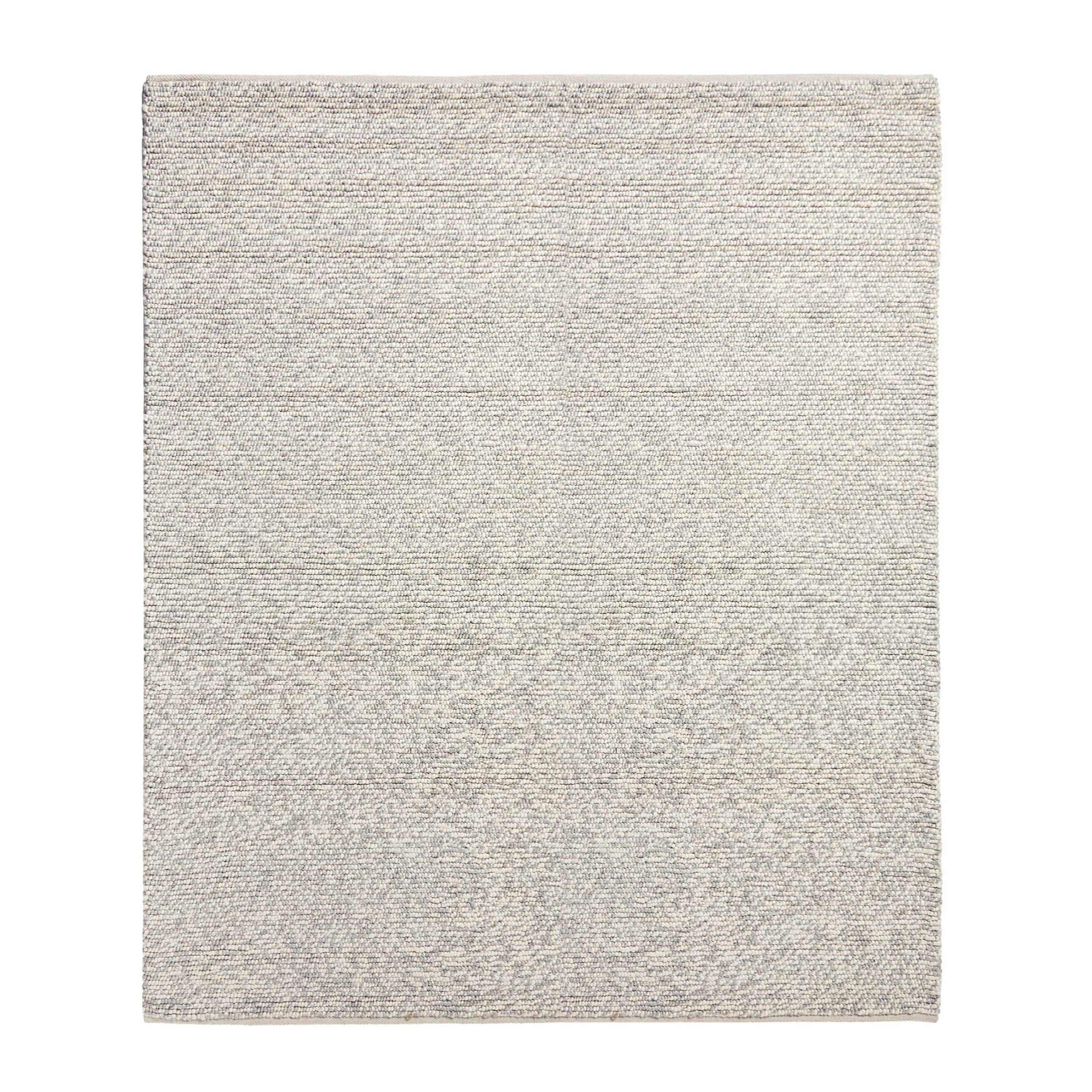 Pebbles Hand Woven Grey Wool Viscose Rug 240 x 300 cm