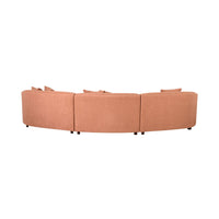 Alessa 4 Seater Sectional Sofa Luna Powder Pink
