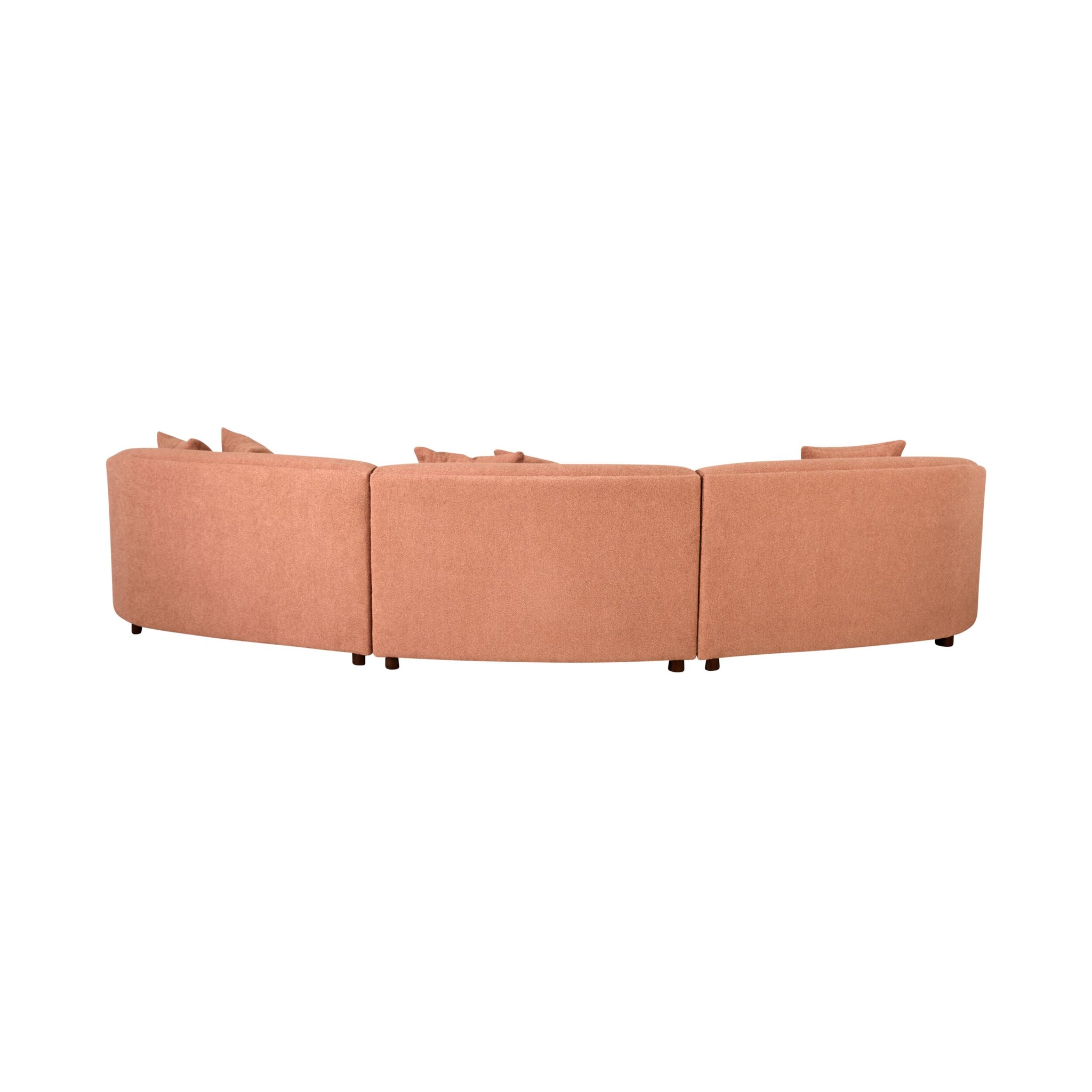 Alessa 4 Seater Sectional Sofa Luna Powder Pink