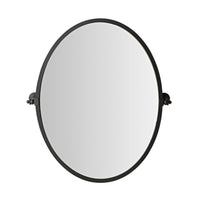 Hayden Oval Pivot Mirror Matte Black