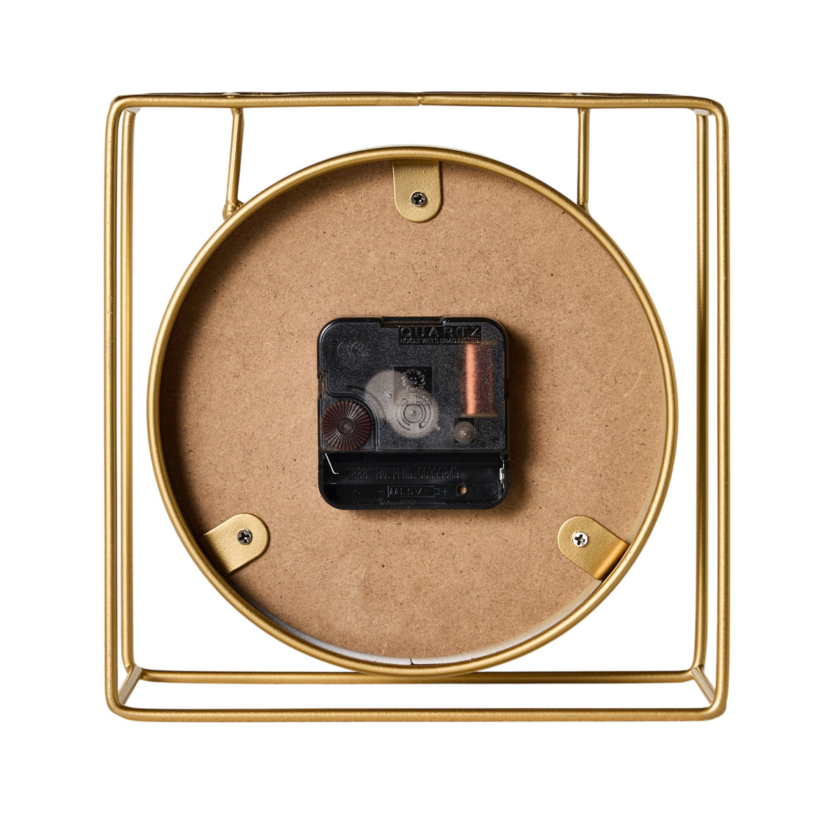 Caged Mantel Clock Gold 18x18x7cm