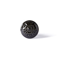 Fleur Ceramic Black Knob 4.5cm