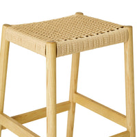 Laguna Rattan Bar Stool Light Oak