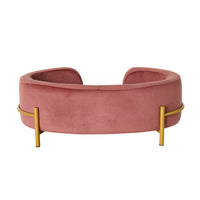 Oval Velvet Pet Bed Rose 64x41x24cm