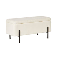 Lily Rectangle Bench Alba Ice White