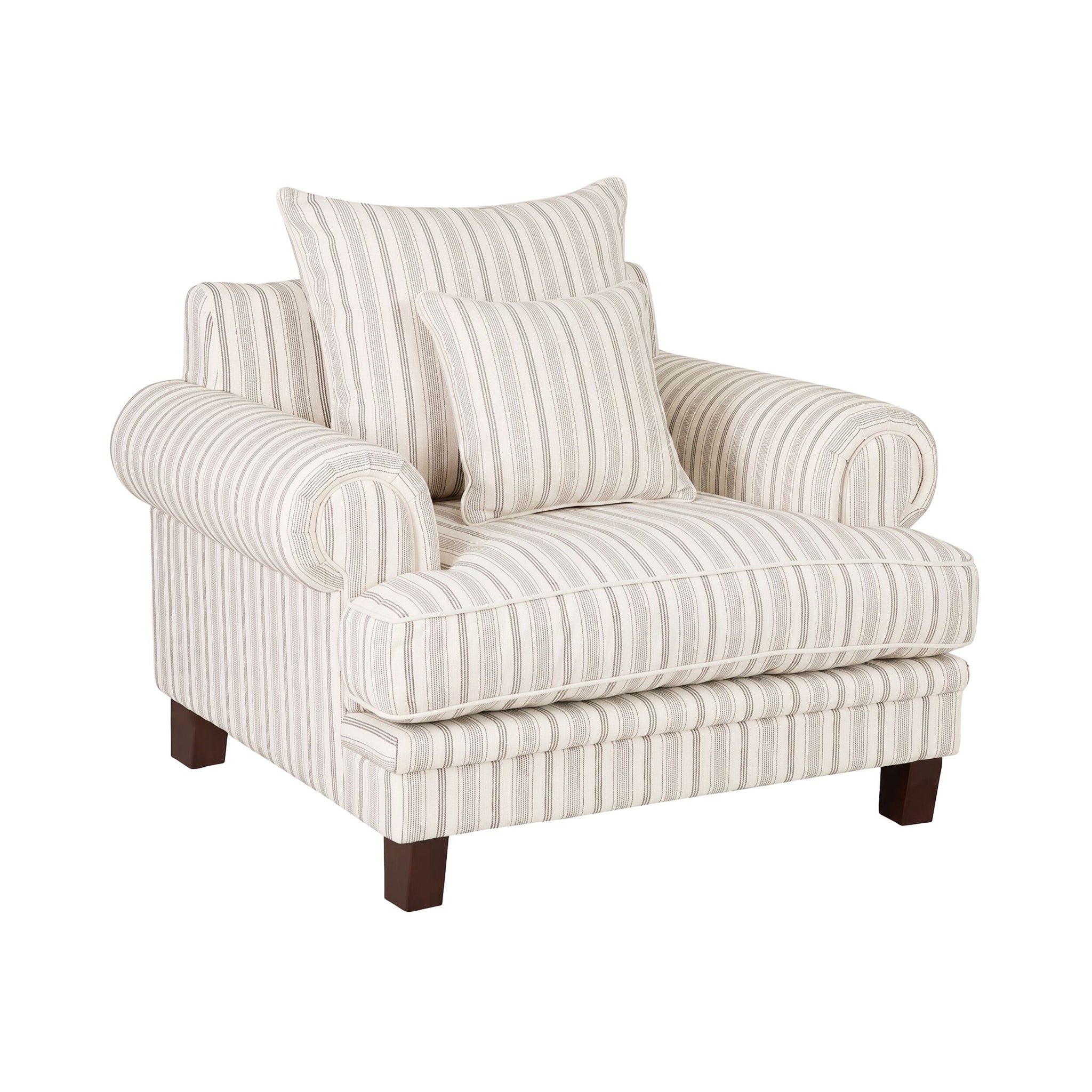 Lisette Armchair Linen Stripe