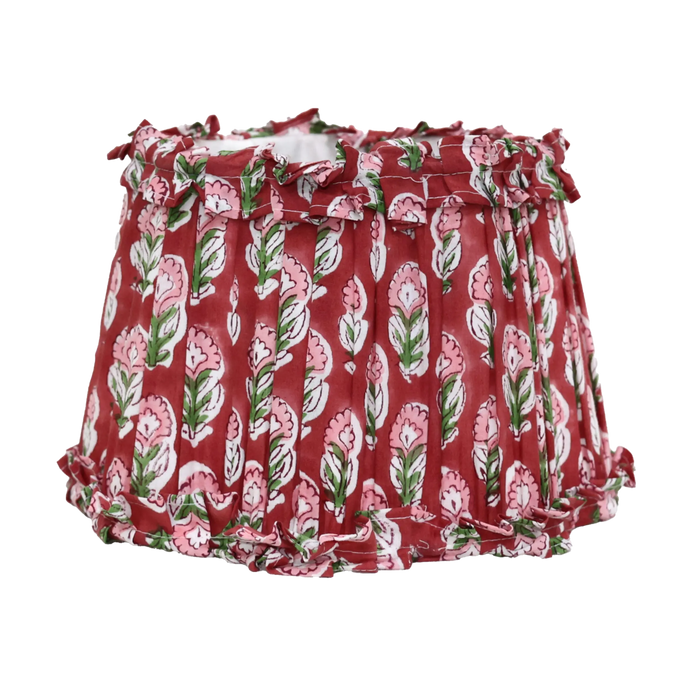 Loni Scallop Tapered Shade Berry Floral 25cm