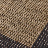 Alhambra Border Jute Rug Walnut 150x240cm