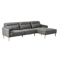 Corbyn 3 Seater Sofa Soft Blend Marle with Right Chaise C-038