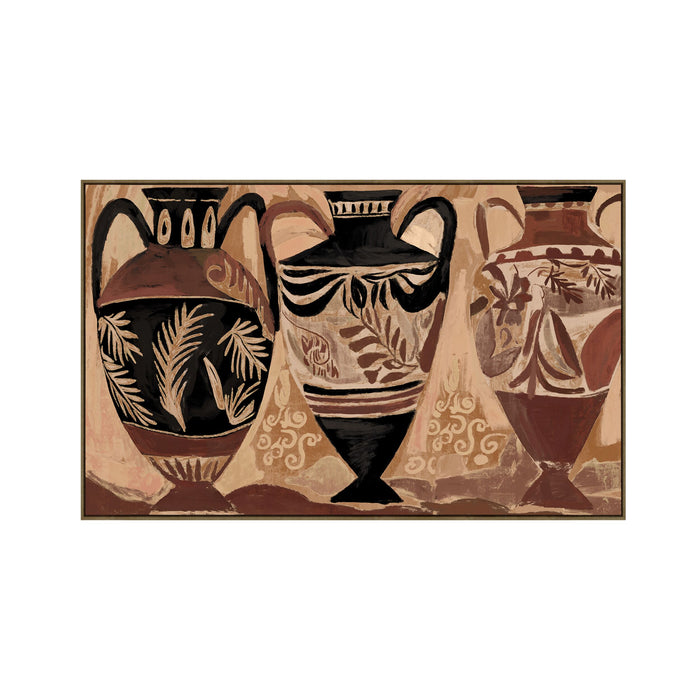 Aegean Vessels Textured Framed Artwork 140x100cm