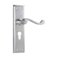 0794E Door Lever Milton Euro Pair Satin Chrome H200xW50xP68mm