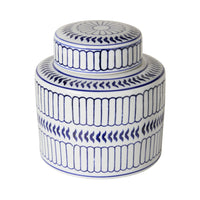 Celadon Striped Ginger Jar 16cm