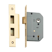 4045 Mortice Lock 5 Lever Satin Brass CTC57mm Backset 46mm