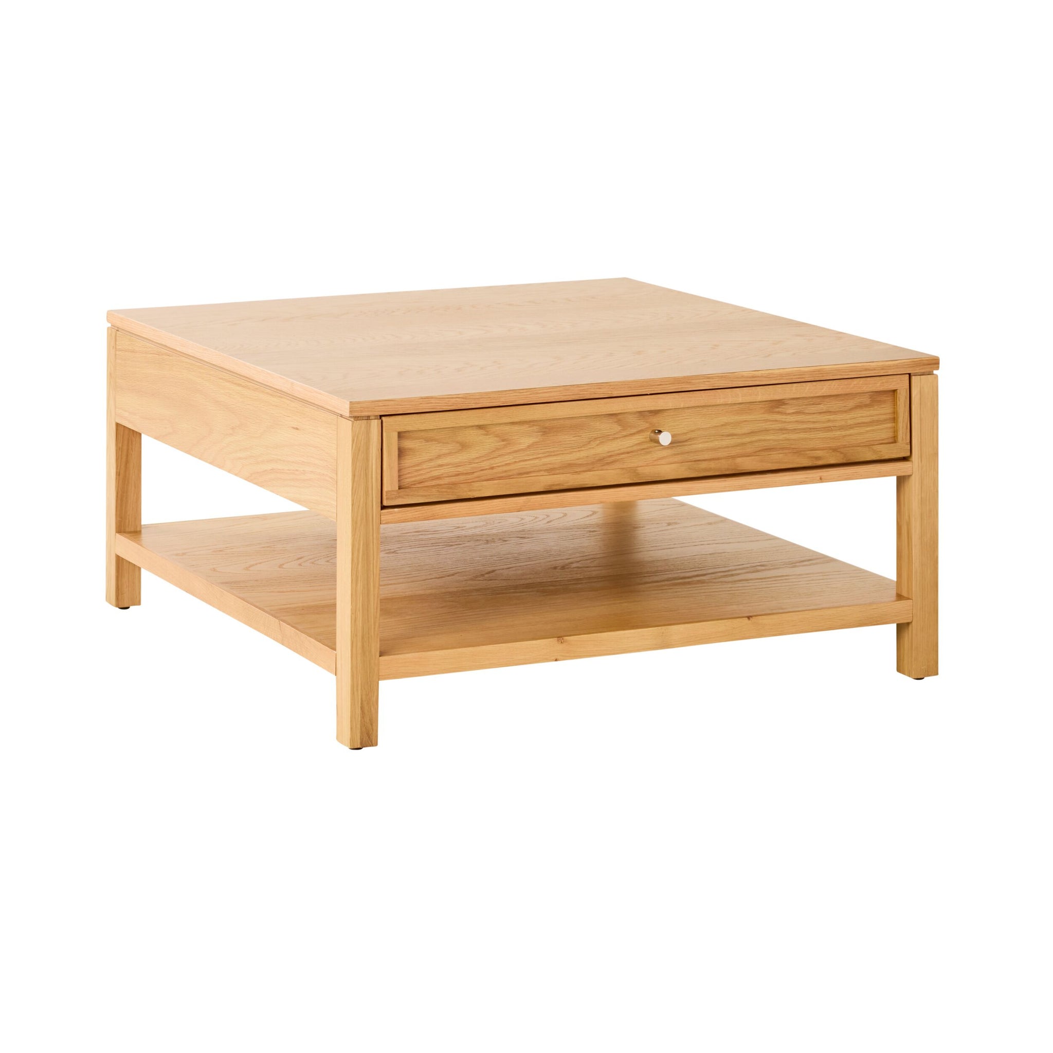 Avalon Square 2 Drawer Coffee Table Light Oak