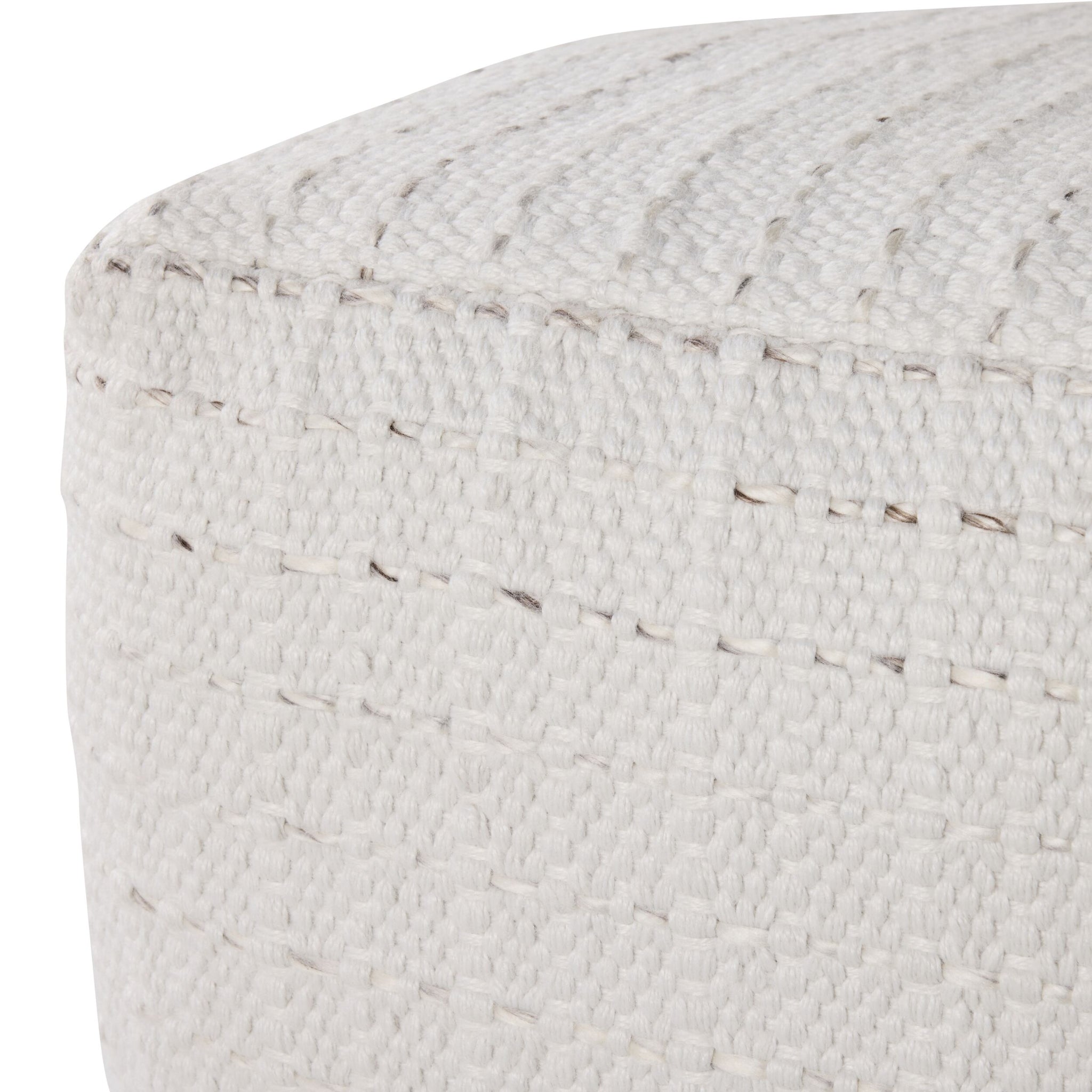 Coogee Slub Woven Square Pouf