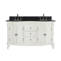 Rosette Granite Top Double Vanity White 1550mm