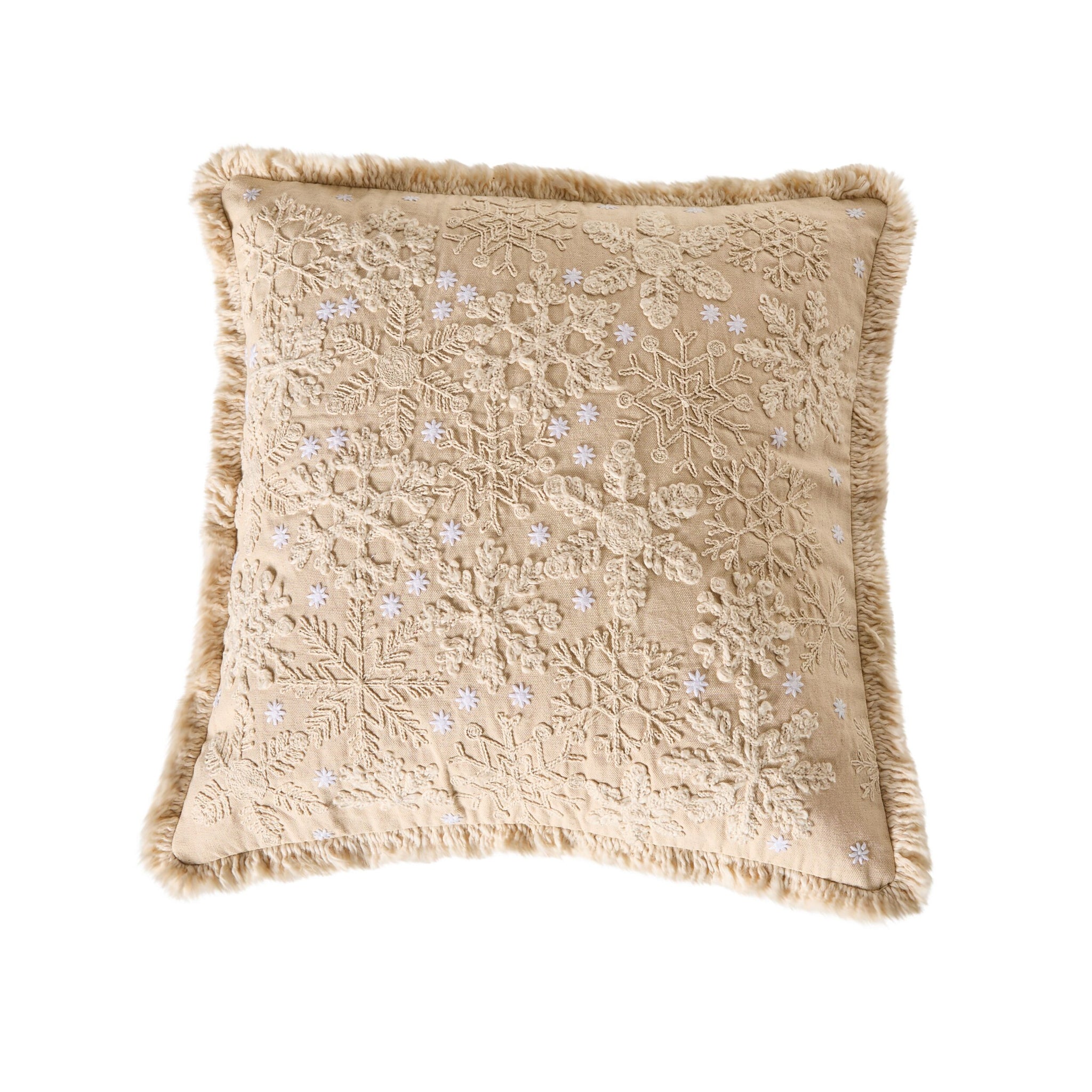 Mistletoe Christmas Snowflake Cushion