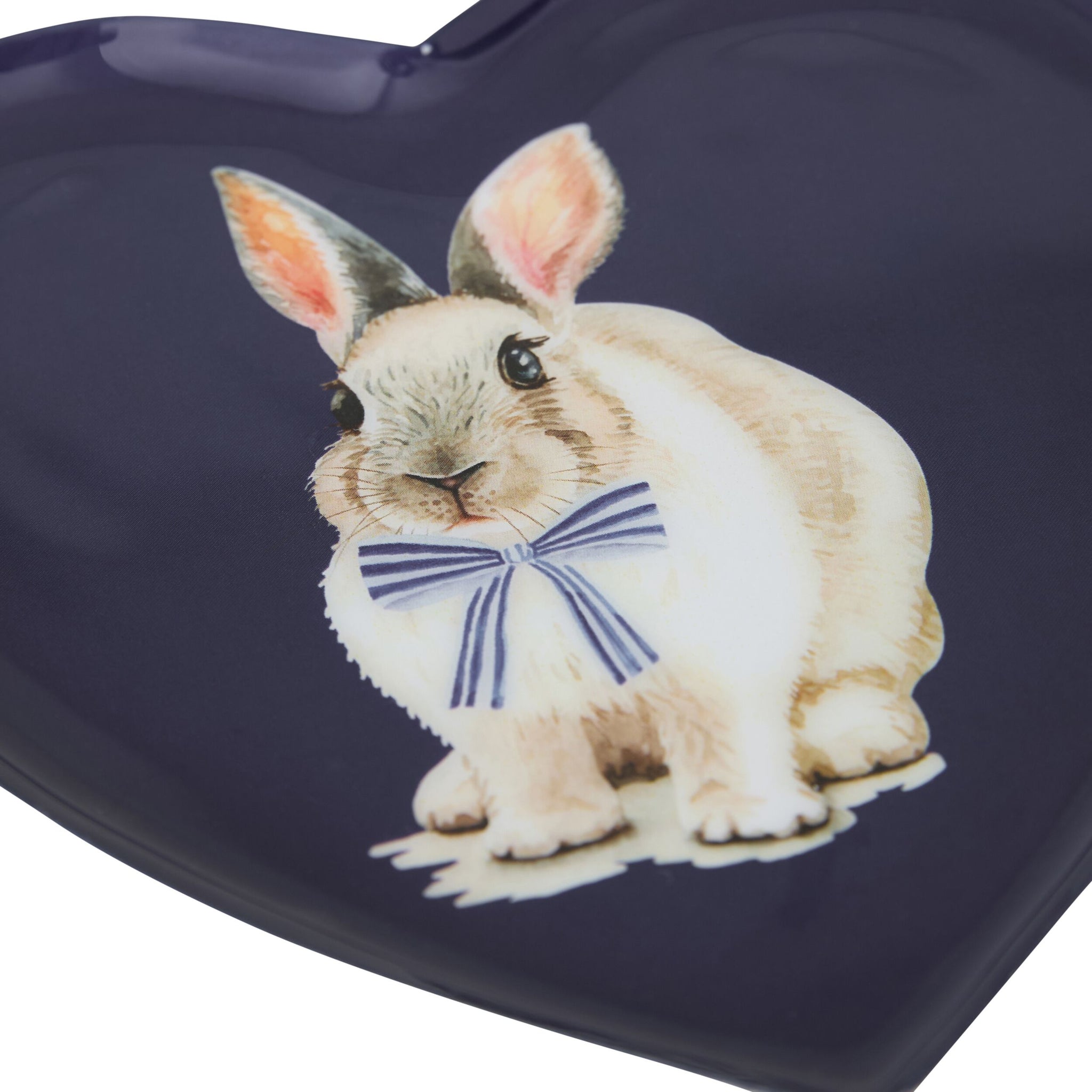 Folk Garden Heart Dish Navy