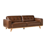 Carson 3 Seater Leather Sofa Dakota Mocha