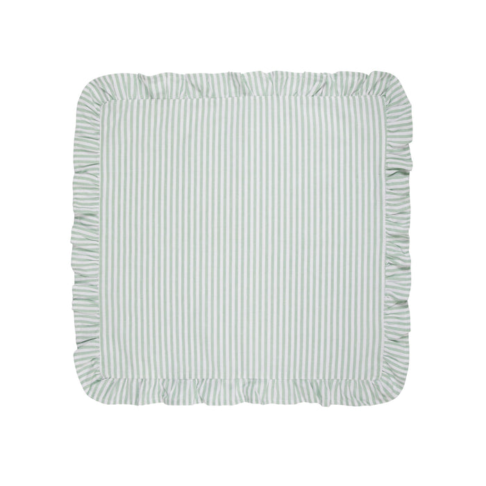 Marais Ruffle Stripe Napkin Pine Green