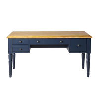 Clover 4 Drawer Desk Navy Blue