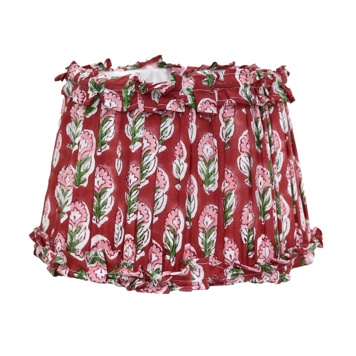 Loni Scallop Tapered Shade Berry Floral 25cm