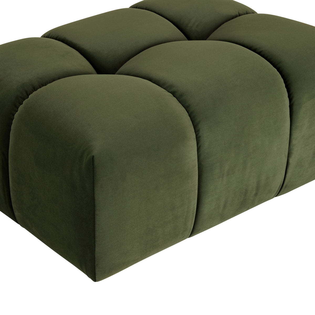 Alexis Ottoman Velvet Sofa Eucalyptus