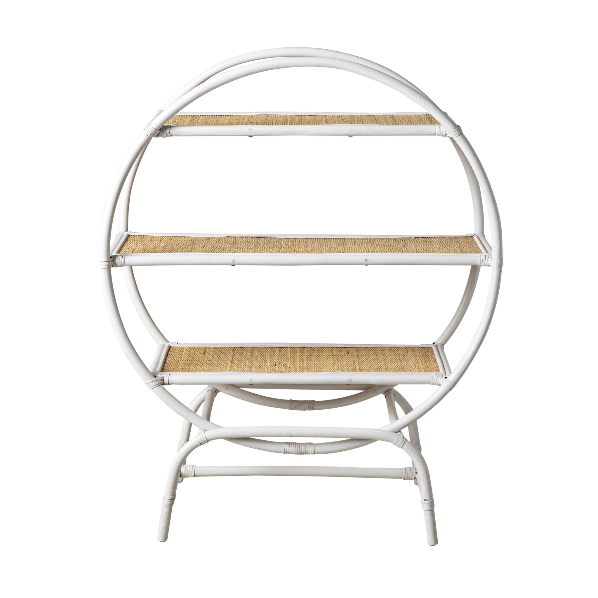 Juniper Rattan Round Shelving Unit