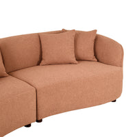 Alessa 4 Seater Sectional Sofa Luna Powder Pink