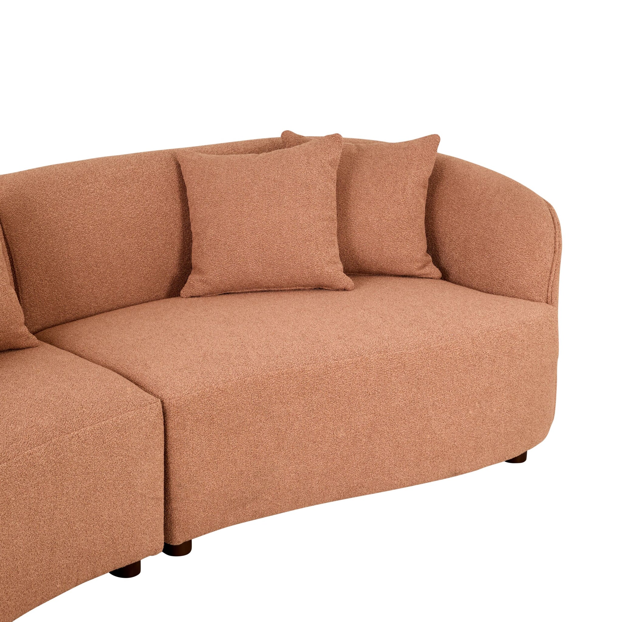Alessa 4 Seater Sectional Sofa Luna Powder Pink