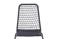 Cera Open Weave Dining Chair Black