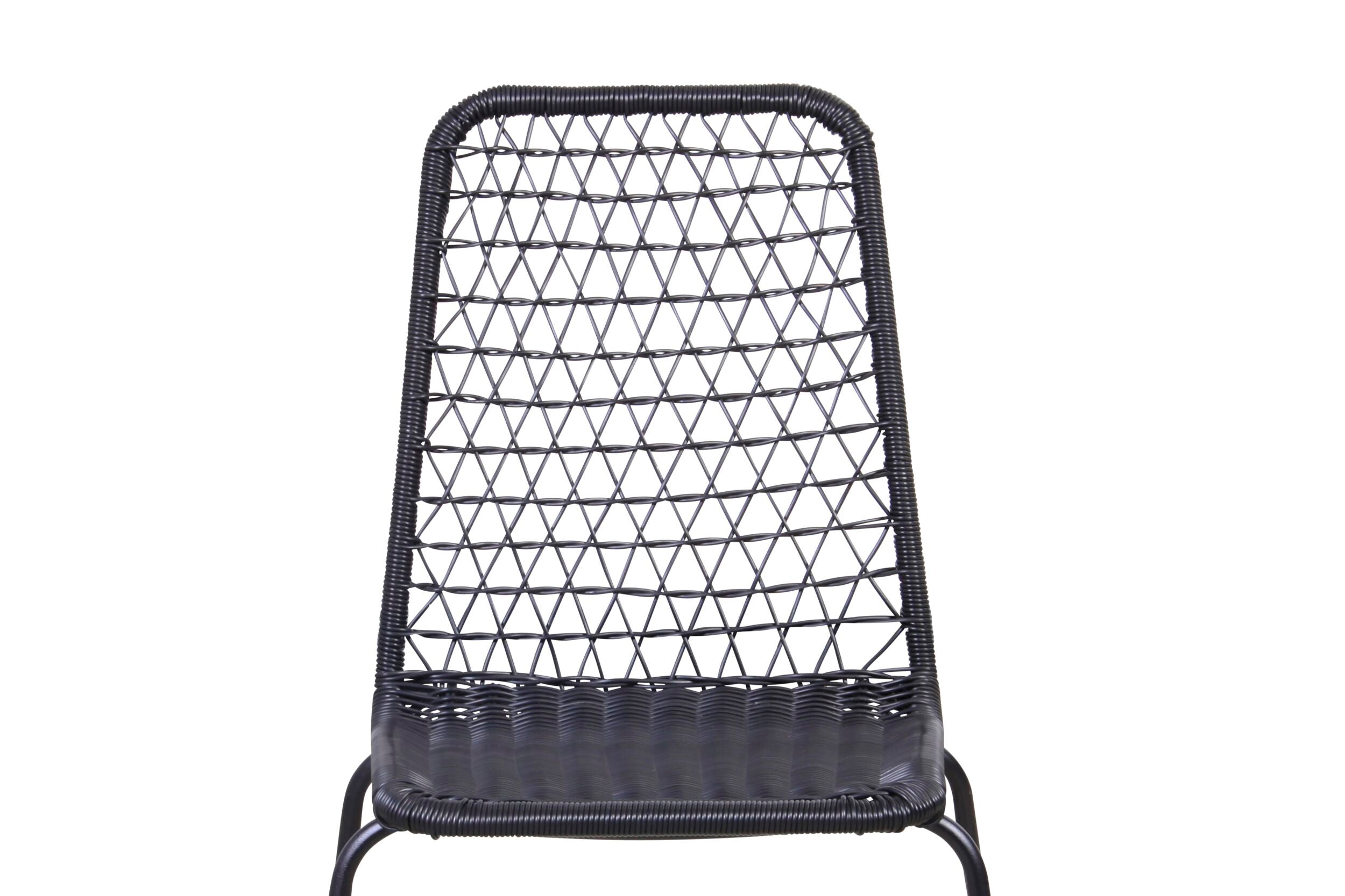 Cera Open Weave Dining Chair Black