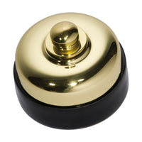 5151 Dimmer Black Porcelain Base Polished Brass D60xP48mm