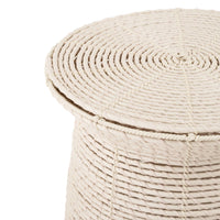 Solana Woven Side Table White Wash