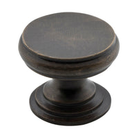 3036 Cupboard Knob Flat Antique Brass D25xP20mm