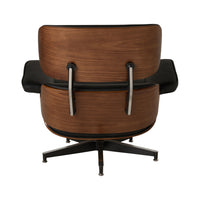 Replica Eames Lounge Chair and Ottoman Black Leather