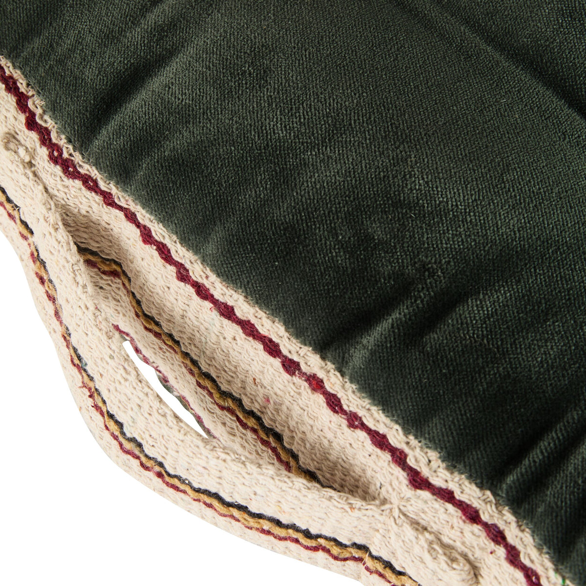 Sierra Cotton Velvet Seat Cushion Pine Green
