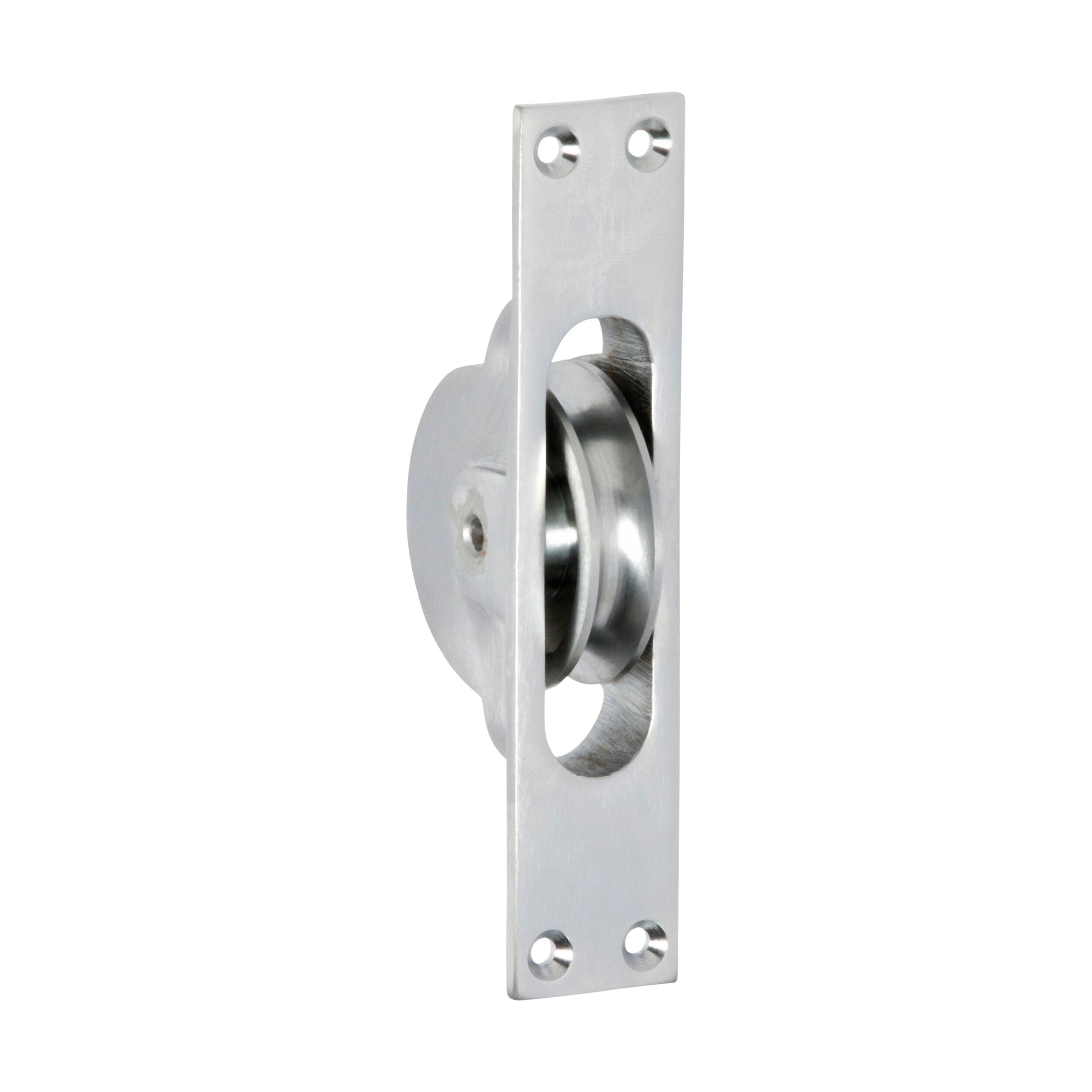 1683 Sash Pulley Satin Chrome H125xW25mm