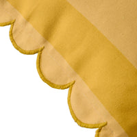 Aruba Scallop Edge Stripe Outdoor Cushion Butter 45x45cm