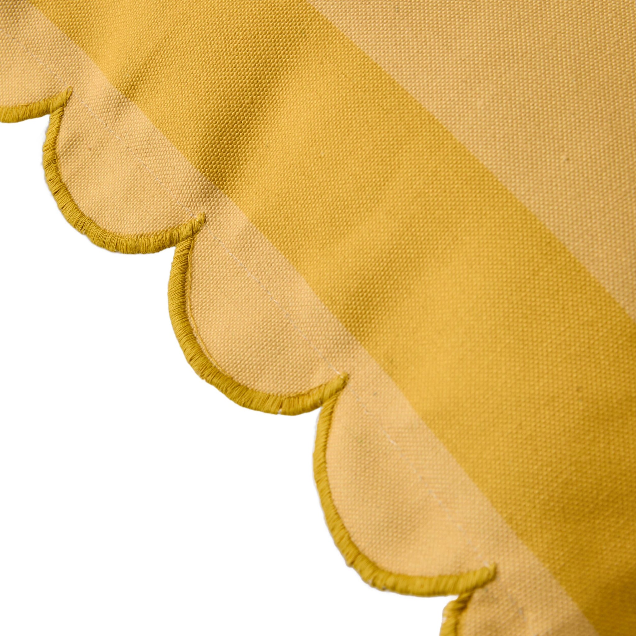 Aruba Scallop Edge Stripe Outdoor Cushion Butter 45x45cm