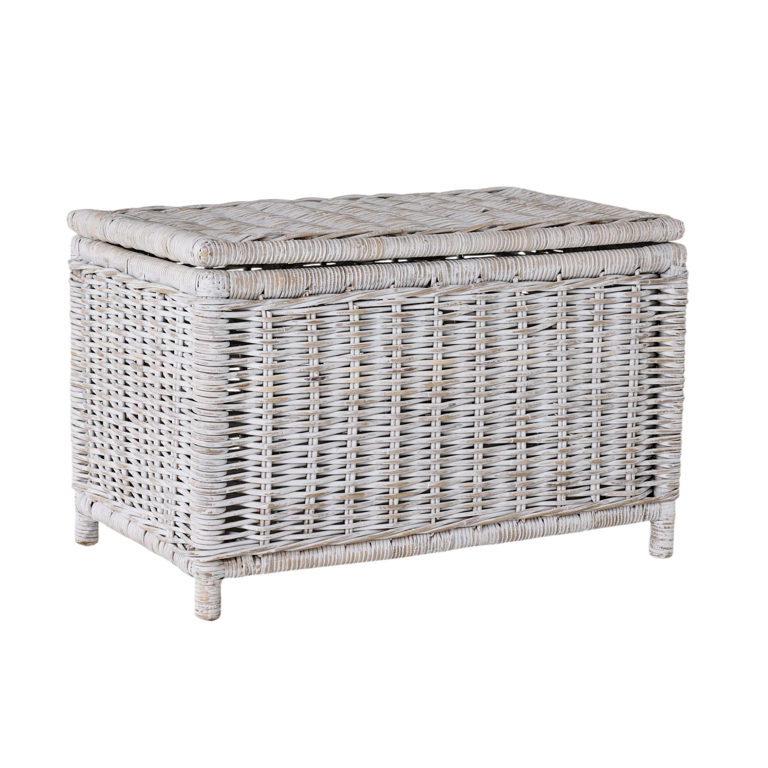 Lorne Blanket Box Large White Wash 78x51x51cm