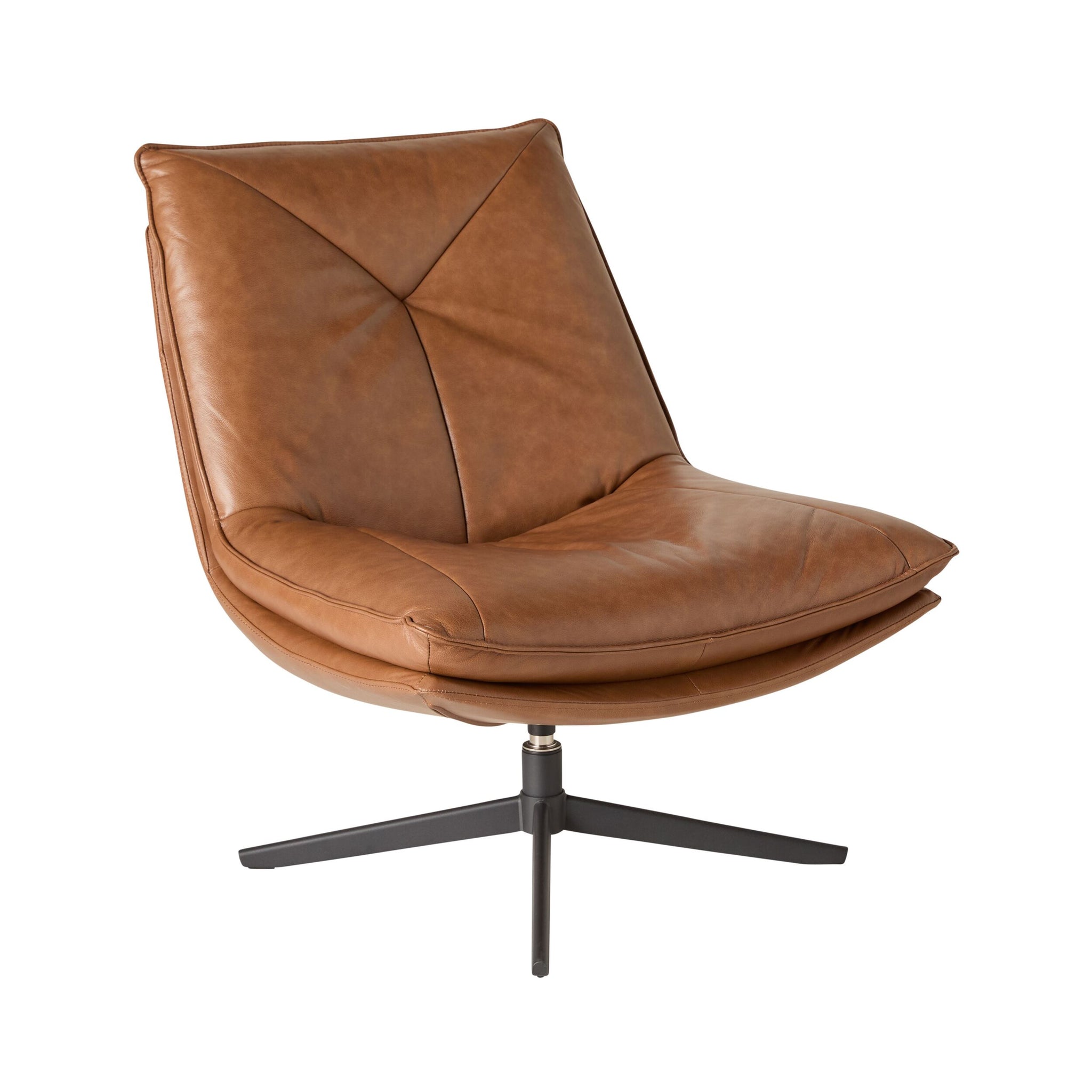 Dean Swivel Chair Dakota Vintage Saddle