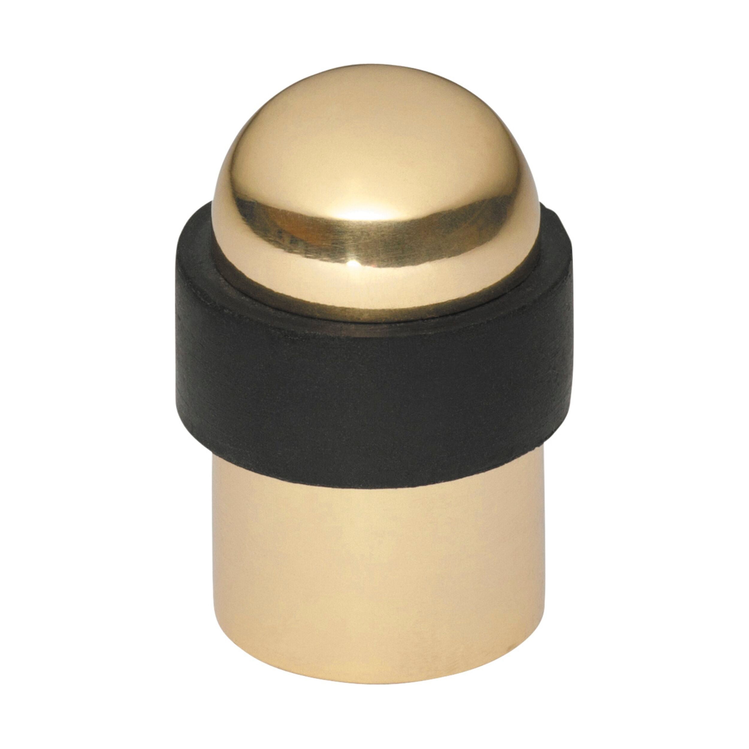 1353 Door Stop Domed Polished Brass H50xD30mm